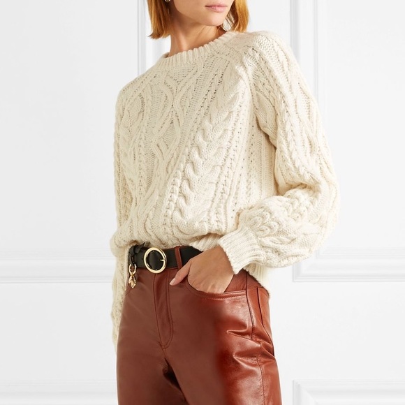 maje cable knit sweater